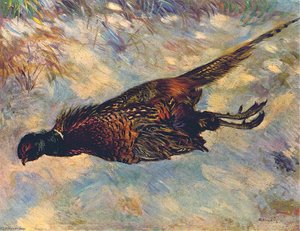 Dead Pheasant In The Snow — Pierre-auguste Renoir