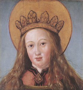 Head Of A Female Saint — Hans Holbein The Younger