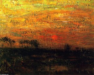 Sunset Trees — Charles Warren Eaton, Post-impressionism