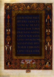 E Bottega, Bibbia Ms Urb Lat 1 F 1v Incipit, Biblioteca Ap Vaticana — Francesco Rosselli