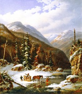 In The Jardin De Caribou, 59 Miles Below Quebec — Cornelius David Krieghoff