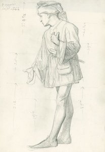 Study Of A Male Figure In Costume For 'the English People — Sir George Clausen