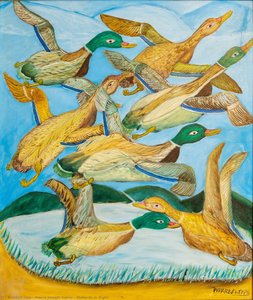 Mallards In Flight — Pierre Joseph Valcin