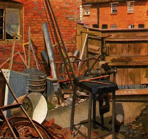 The Blacksmith's Yard. Cookham — Sir Stanley Spencer