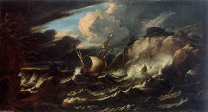 Storm At Sea — Pieter The Younger Mulier