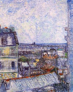 View From Vincent's Room In The Rue Lepic — Vincent Willem Van Gogh, Post-impressionism