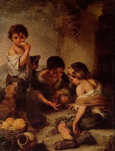 Niños Jugando A Los Dados — Bartolomé Esteban Murillo