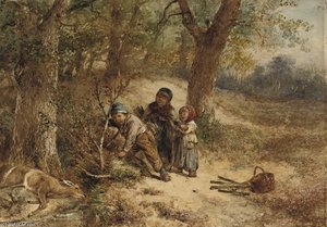 Helping A Wounded Deer — Johan Mari Henri Ten Kate