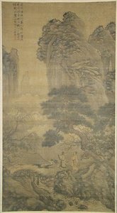 明 謝時臣 谿山春曉圖 軸 Spring Morning In The Mountains — Xie Shichen