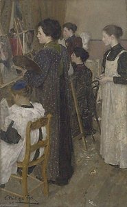 English Art Students — Emanuel Phillips Fox