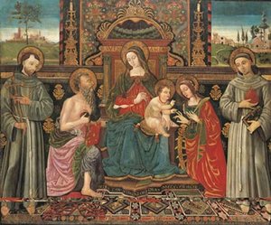Madonna And Child Enthroned