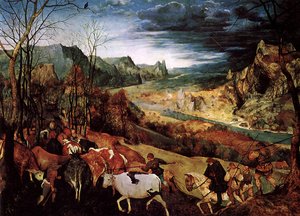 The Return Of The Herd (also Known As November) — Pieter Bruegel The Elder, Northern Renaissance
