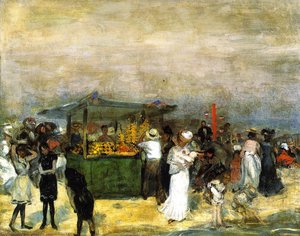 Fruit Stand, Coney Island — William James Glackens