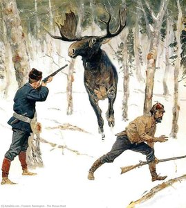 The Moose Hunt — Frederic Remington