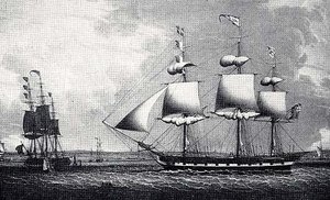 Cumberland In The Mersey, (painting) — Robert W. Salmon