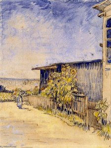 Shed With Sunflowers — Vincent Willem Van Gogh