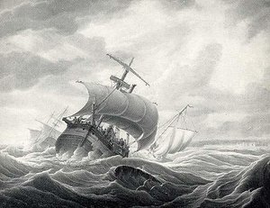 In A Rough Sea, (painting) — Robert W. Salmon