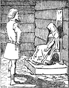 Gunnhild Faar Bud Om Eiriks Doed — Christian Krohg
