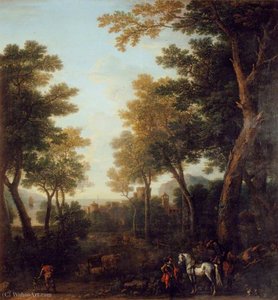 Wooded Landscape and Coastal Town
