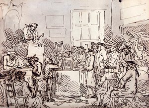 A Furniture Auction — Thomas Rowlandson