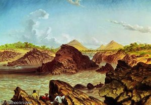 Three Channel Rapids Above Kebrabasa On The Zambezi — Thomas Baines