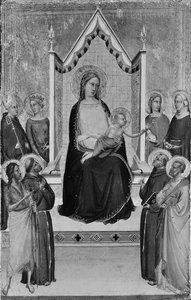 Madonna And Child Enthroned With Saints — Bernardo Daddi