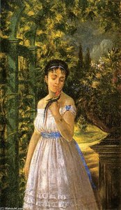 Young Girl With A Parrot — Edward Lamson Henry