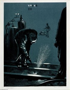 Night Repairs — Louis Lozowick