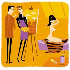 The Artist Distracted — Josh Agle (shag), Pop Surrealism