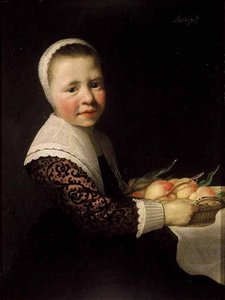 Portrait Of A Girl With Peaches — Aelbert Jacobsz Cuyp