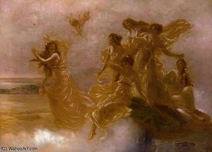 Goddesses dancing on mount olympus