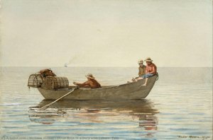 Three Boys In A Dory With Lobster Pots — Winslow Homer, American Realism