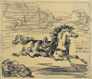 Cavallo Fuggente 1 — Giorgio De Chirico, Metaphysical Art