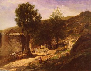 Entree De Village — Charles-françois Daubigny