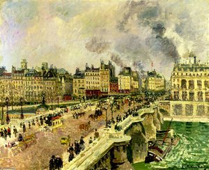 The Pont Neuf, Shipwreck Of The Bonne Mere — Camille Pissarro, Impressionism