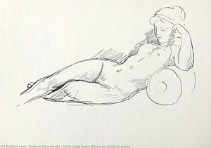 Nude Lying Down. Based On Classical Works — Hryhorii Havrylenko