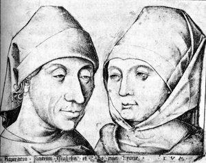The Artist And His Wife Ida — Israhel Van The Younger Meckenem, Northern Renaissance Printmaking