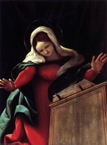 Virgin Annunciate — Lorenzo Lotto, High Renaissance