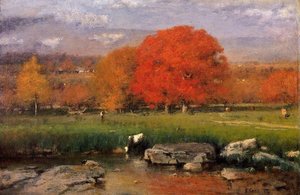 Morning, Catskill Valley (also Known As The Red Oaks) — George Innes