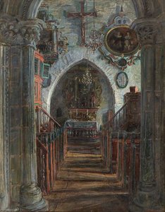 Interior Of The Luster Church — August Eiebakke