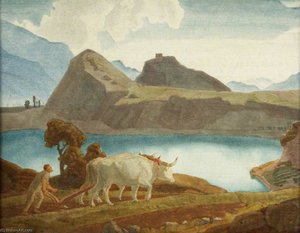 Oxen Ploughing — Charles March Gere