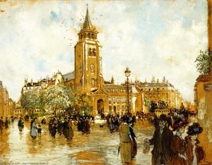 Place Saint-germain-des-pres — Jean-françois Raffaelli