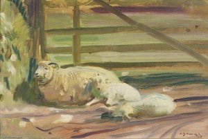 Good Pasture Beyond The Gate — Sir Alfred James Munnings