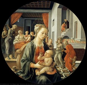 Madonna With The Child And Scenes From The Life Of St Anne — Filippo Di Tommaso Lippi