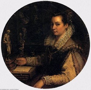 Self-portrait In A Studio — Lavinia Fontana, Baroque