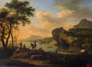 Italian Harbour — Jacob De Heusch, Baroque