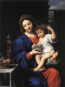 The Virgin Of The Grapes — Pierre Mignard, Baroque