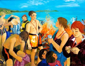 Boxing Day Plunge, 2001 (at Tenby) — Claudia Williams