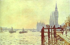 The Thames At Westminster (westminster Bridge) — Claude Monet, Impressionism