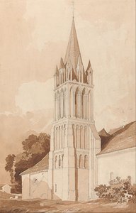 South-east View Of The Church Of Ifs, Near Caen, Normandy — John Sell Cotman